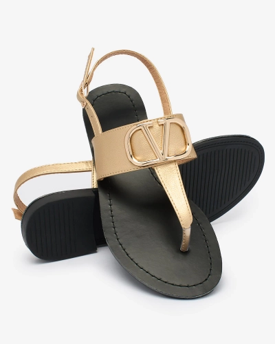 Royalfashion Жіночі золоті босоніжки Jalones