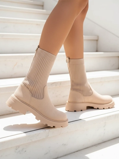 Royalfashion Damen Slip-On Stiefel Derette