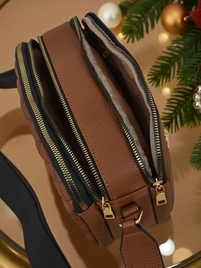 Gesteppte kleine Damenhandtasche aus Öko-Leder Corinne