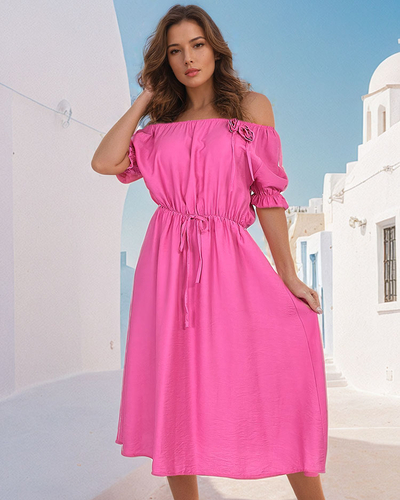 Royalfashion Damen Midikleid a'la hiszpanka