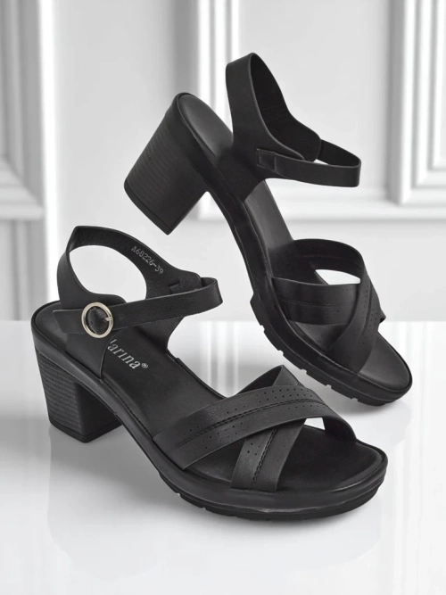 Royalfashion Жіночі босоніжки на стійкому каблуці SoleAura