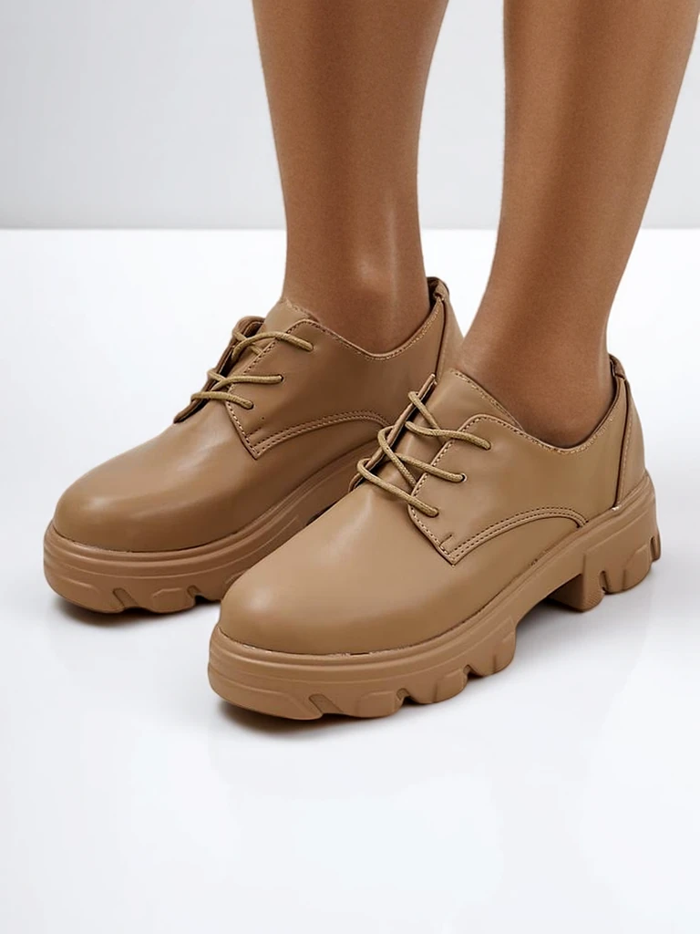 Royalfashion Damen Schnürschuhe mit dickerer Sohle Gofey