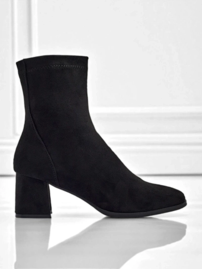 Damen Stiefeletten Evron aus Wildlederimitat mit Blockabsatz