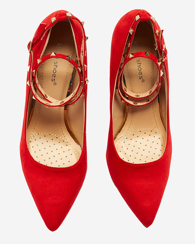 Rote Damen-High-Heels mit Knöchelriemchen Altans - Schuhe