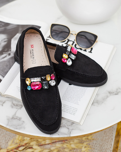 Royalfashion Damen durchbrochene Mokassins Mettele