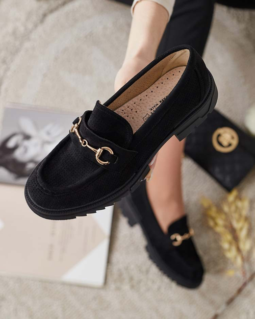 Royalfashion Жіночі ажурні мокасини з ланцюжком Imerila