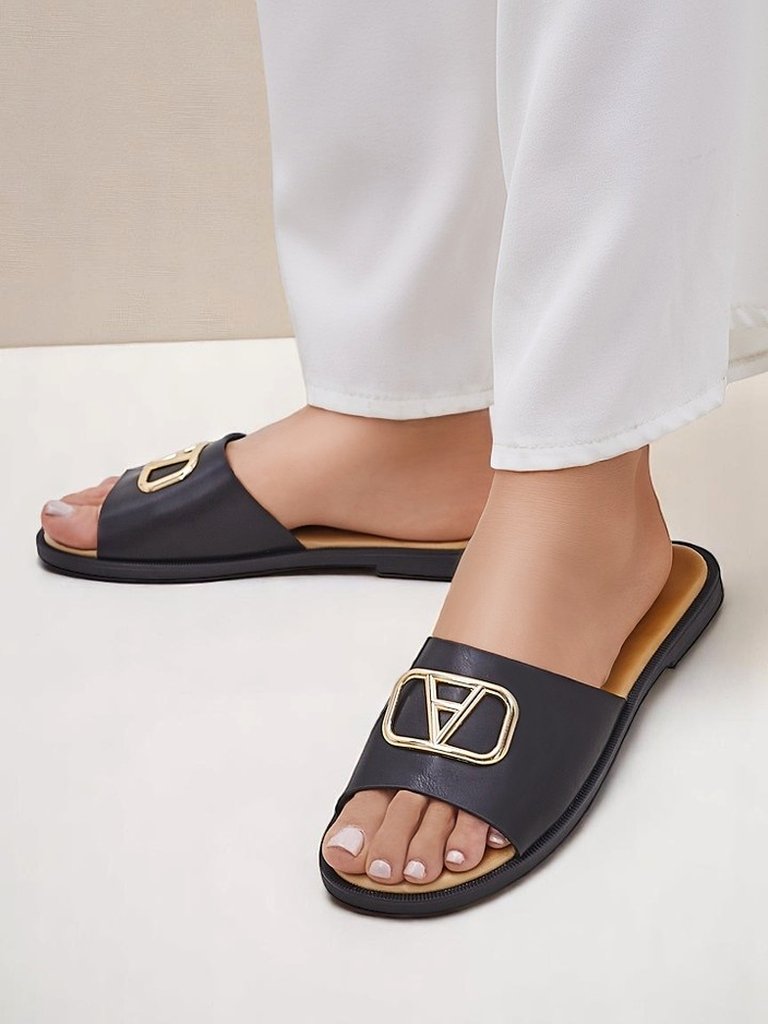 Royalfashion Damen-Slides mit flacher Sohle Ohanna