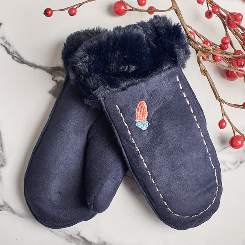 Темно-сині дитячі рукавички