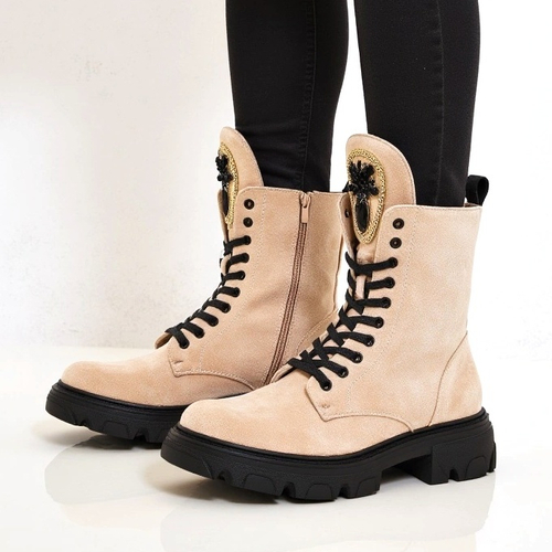 Royalfashion Еко-замшеві жіночі робочі чоботи Moxox