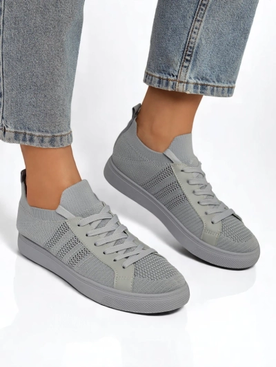 Androsia Graue Sneaker – Stilvolle flache Sportschuhe für Sommer und Frühling