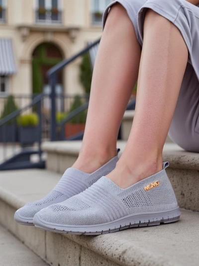 Royalfashion Damen Sportliche Slipper Sortpes