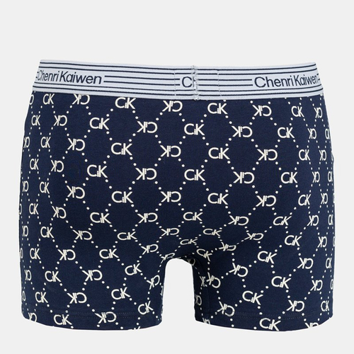 Темно-сині чоловічі шорти з принтом