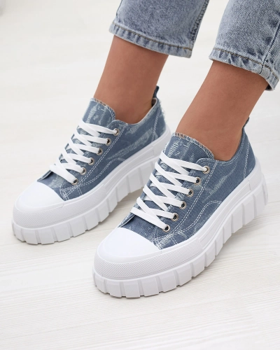 OUTLET Blaue Damen Plateau-Sneakers dexif - Schuhe