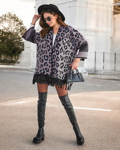 Royalfashion Damenponcho mit Print