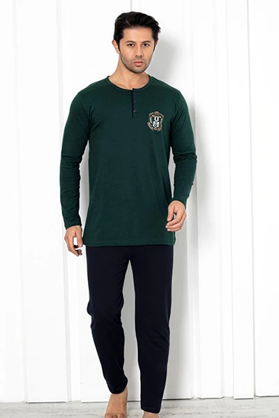 Royalfashion Herren Baumwoll-Pyjama