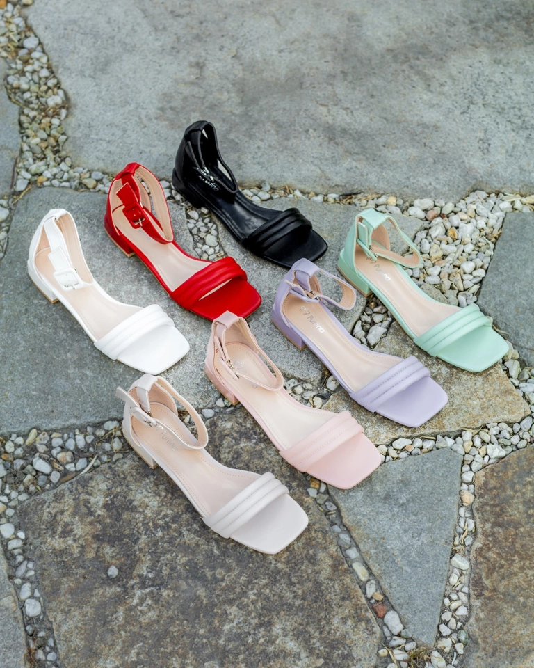 Royalfashion Mint Laylina Sandalen mit niedrigem Absatz