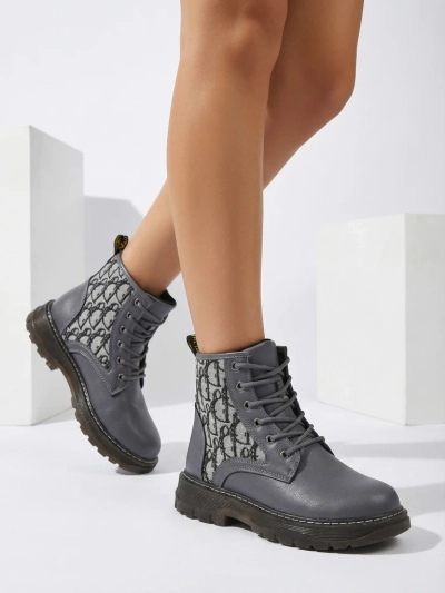 Royalfashion Damen Stiefeletten mit Print Efrioz