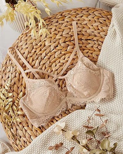 Royalfashion Damen-BH mit dekorativen Trägern