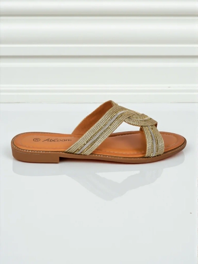 Royalfashion Damen Pantoletten Geflochten Woven Breeze