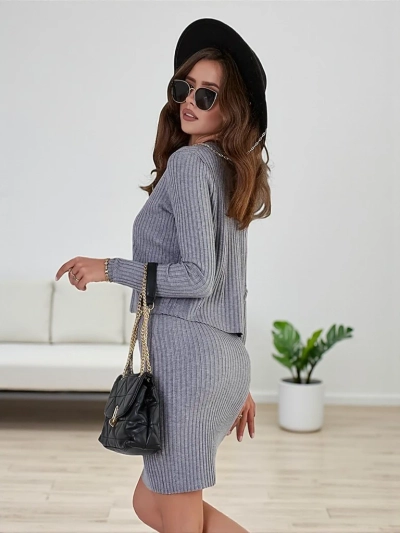 Royalfashion Damenset mit Pullover und Kleid