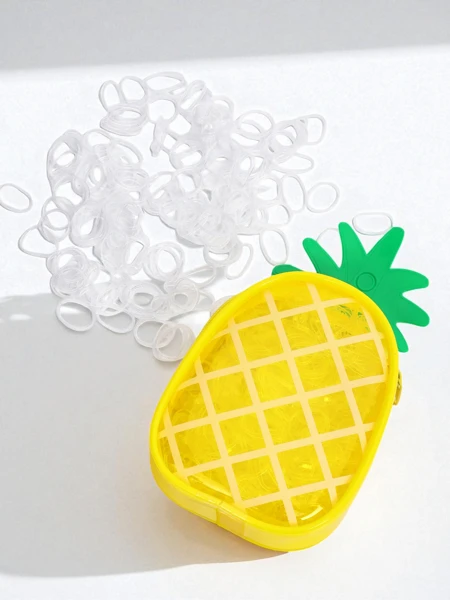 Royalfashion Mehrfarbige Silikon-Haargummis Ananas