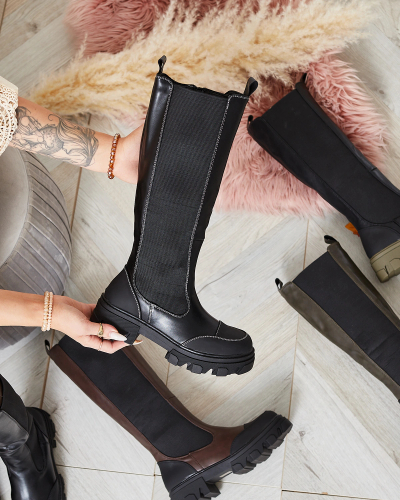 Royalfashion Halbhoher Damenstiefel in schwarz Blyss