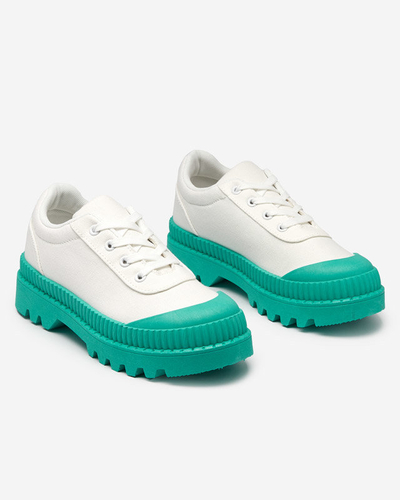 OUTLET Damen Sneaker weiß mit grüner Sohle Comp - Footwear
