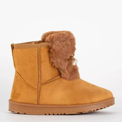 OUTLET Camel-Schneestiefel für Damen mit dekorativem Cioni-Schuh-Obermaterial
