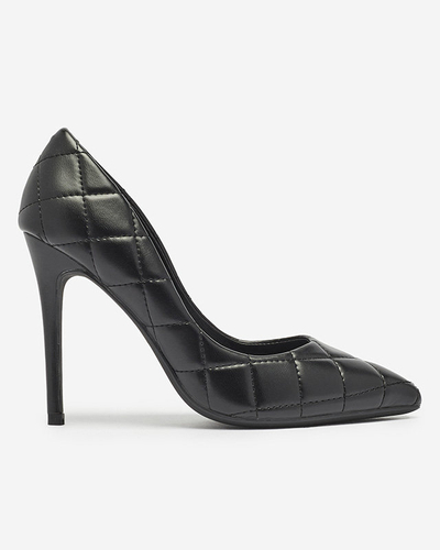 Gesteppte Damenpumps in schwarzer Farbe Duclisa- Footwear