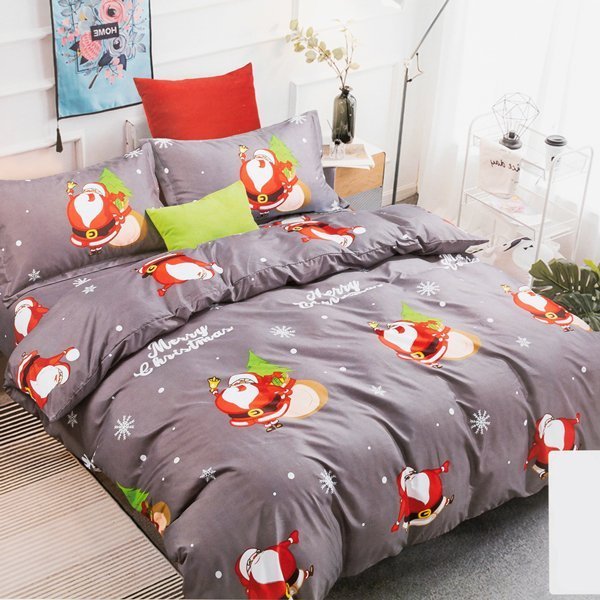 Weihnachtsbettwäsche aus Baumwolle 160x200 4-teilig - Bettwäsche
