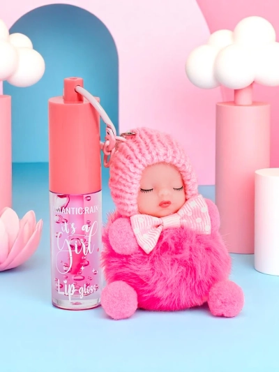 Lipgloss für Kinder mit Puppe Dunkelrosa