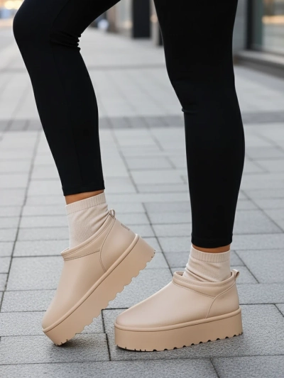 Royalfashion Damen Kurzstiefel a'la Schneestiefel Ozozi