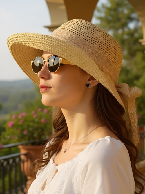 Royalfashion Солом'яний капелюх для жінок Grace Ribbon