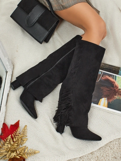 Damenstiefel aus Öko-Wildleder mit Schaft Rimolea