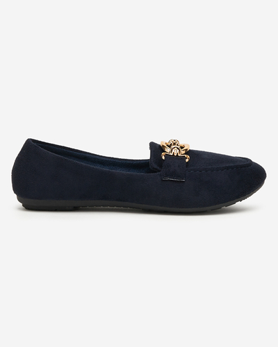 Marineblaue Brussi-Loafer aus Öko-Wildleder - Schuhe