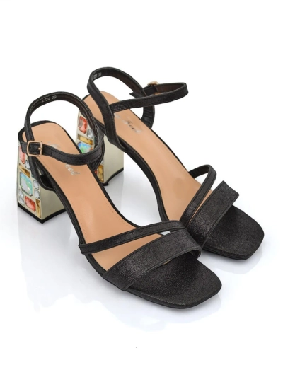 Royalfashion Glitzernde Damen Sandalen Crystal Charm