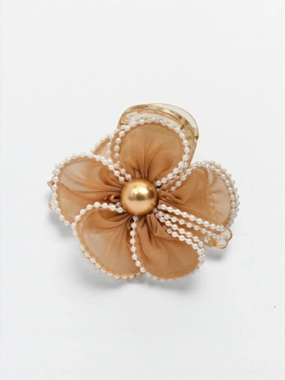 Royalfashion Haarspange mit Perlen und Tüllblume