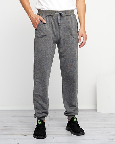 Graue Herren-Jogginghose mit Taschen - Kleidung