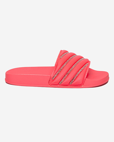 OUTLET Koralle Damenhausschuhe mit Zirkonia Mytaris - Schuhe