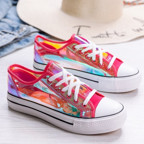 Рожеві кеди з прозорими вставками Cosmo - Взуття