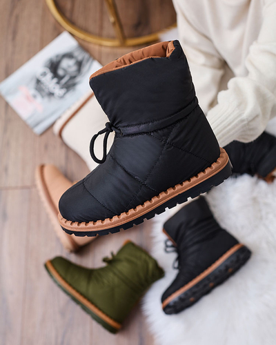 Royalfashion Damen Schlupf-Schneestiefel in schwarz Nevonsis