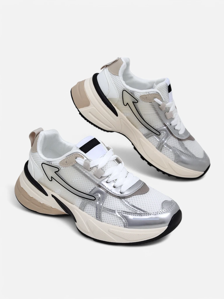 Royalfashion Damen Sport Sneakers auf einer dickeren Sohle Beysa