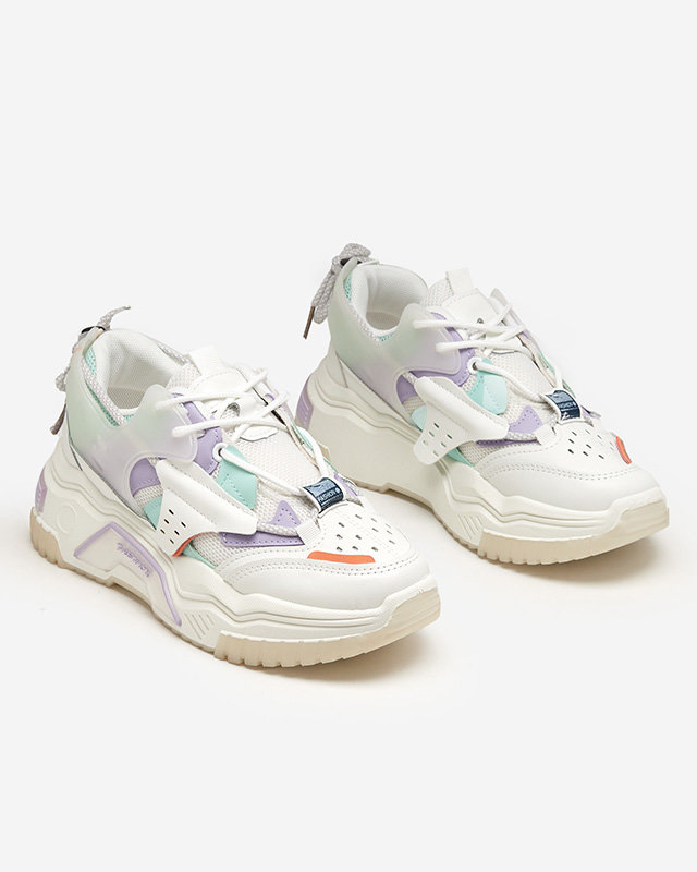 OUTLET Damen Sportschuhe, Turnschuhe in Weiß und Lila Xillop - Schuhe