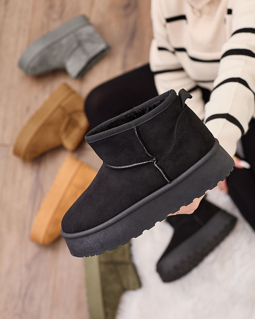 Royalfashion Чорні жіночі черевики на платформі Ersinella