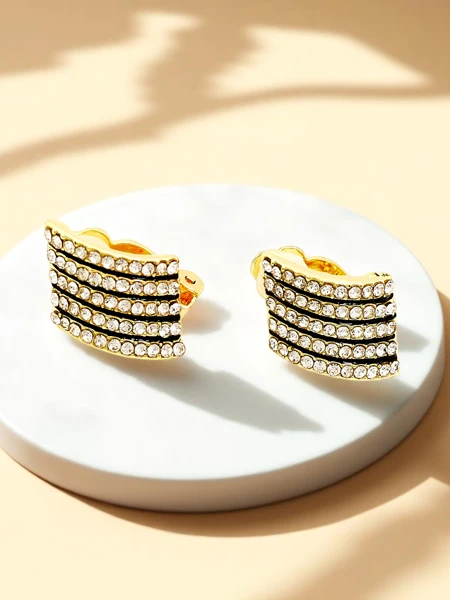 Royalfashion Damen-Clip-Ohrringe mit Zirkonia