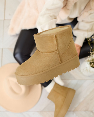 Royalfashion Світло-коричневі жіночі снігоступи на платформі Setolla