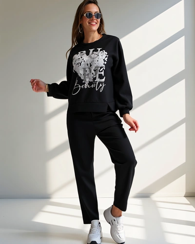 Royalfashion Damen Viskose-Set mit Druck