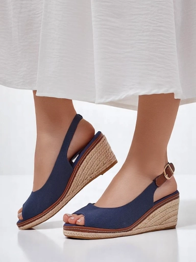 Royalfashion Damen Wedge Sandalen mit offenem Zehenbereich Tafenis