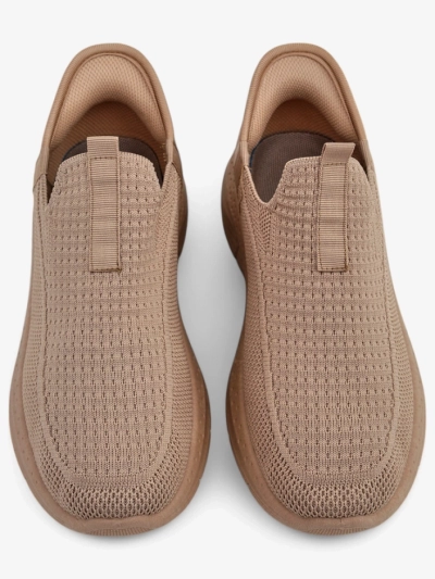Damen Slip-On Schuhe Selene Beige – bequeme Sneakers mit flachem Absatz