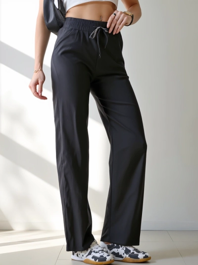 Royalfashion Weite Damenhose aus Stoff mit Baumwolle